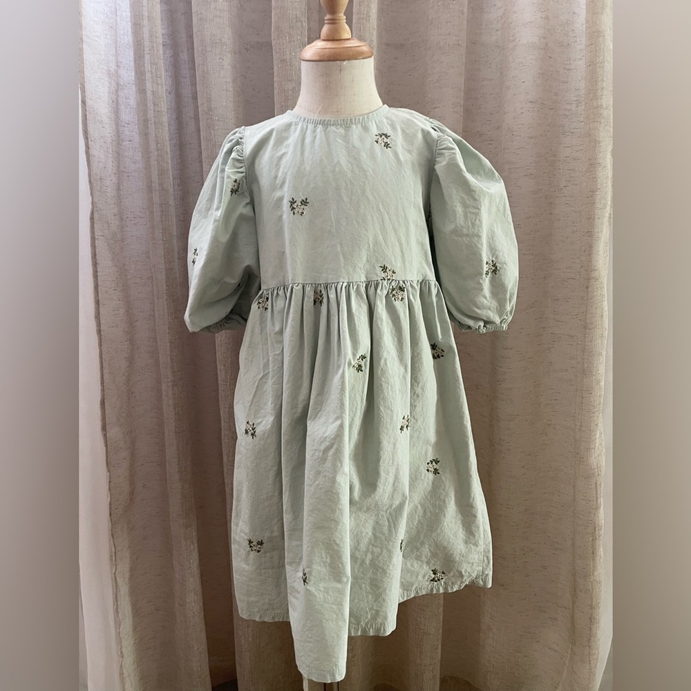 Charming Kids Dress in Light Green